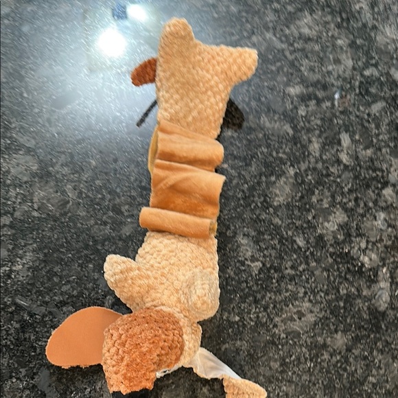 Plush Stretch Dog Toy - Brown and Black Weiner dog with Elastic Mid Section NWT - Picture 4 of 11